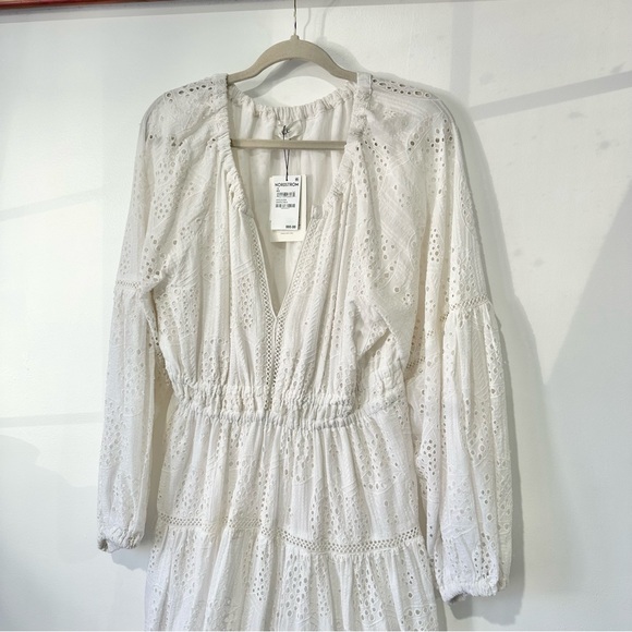 NWT ALC Mackenna Eyelet Deep-V Maxi Dress White Sold Out - Picture 8 of 11